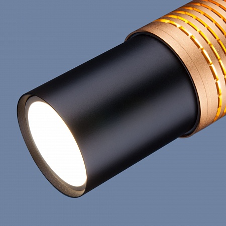 Подвесной потолочный светильник DLN001 MR16 черный матовый/золото - фото