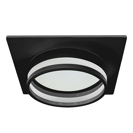 Светильник встраиваемый Feron DL503 LUNA потолочный GX53 черный квадрат - фото