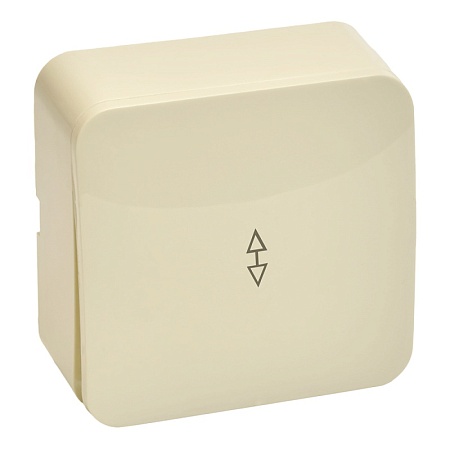 Переключатель открытой установки 1-клавишный, STEKKER, 250В, 10А, IP20, серия София, слоновая кость, MSW10-12-04 - фото