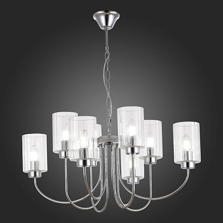 Светильник подвесной Хром/Прозрачный E14 8*40W SLE1127-103-08 - фото