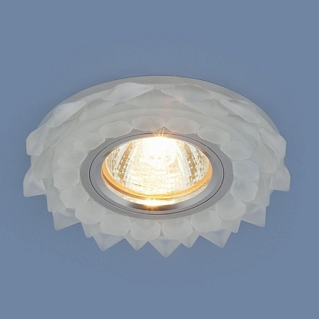 Точечный светильник с LED подсветкой 2209 MR16 Matt Ice матовый лед - фото