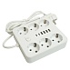 Удлинитель 6-местный c/з 3x1 мм2, 1,8 м, 250В, 10А, 4USB+2Type-C 2,4А, серия Home plus, белый STEKKER HM09-66-02 - фото