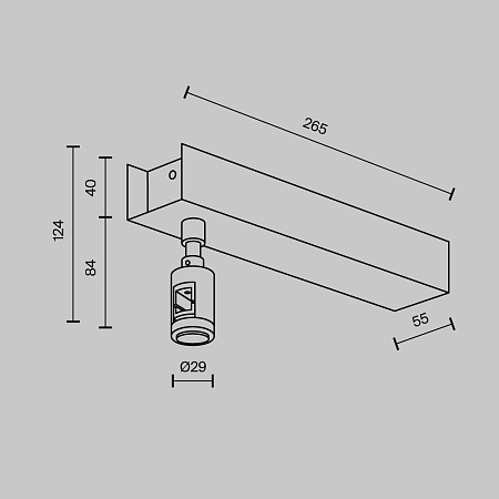 Комплектующие для систем освещения с токоведущими элементами Technical TRA156C-BB1-PT - фото