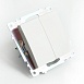 Переключатель 2-клавишный (механизм), STEKKER GLS10-7107-01 , 250V, 10А, серия Катрин, белый - фото
