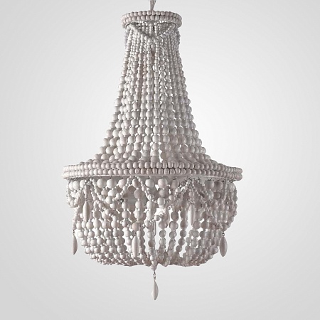 Люстра Rh Anselme White Wood Large Chandelier Imperiumloft 84548-22 - фото