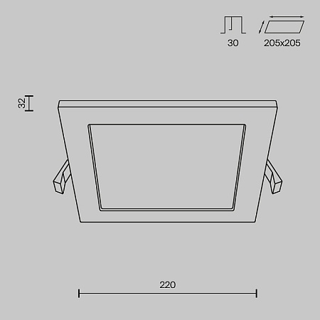 Встраиваемый светильник Technical Stockton DL021-6-L18W - фото
