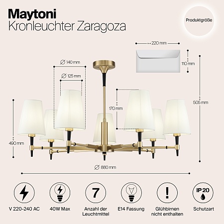 Люстра Maytoni H001CL-07BS - фото