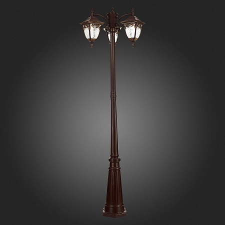 Светильник уличный наземный ST-Luce Кофейный/Кофейный, Прозрачный E27 3*60W SL083.705.03 - фото