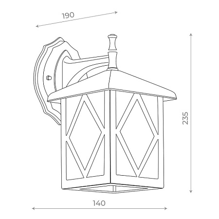 Светильник уличный настенный ST-Luce Черный/Черный, Прозрачный E27 1*60W SL084.411.01 - фото
