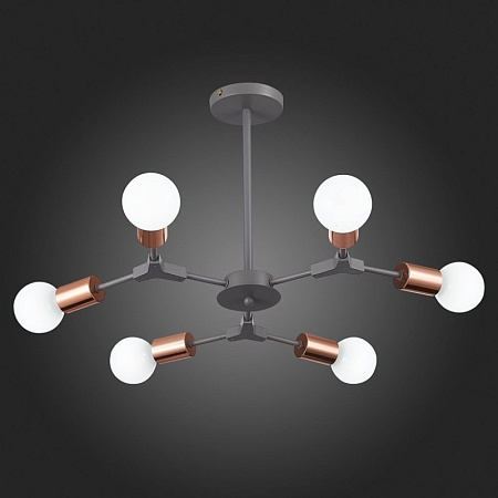 Светильник потолочный Серый, Розовое золото E27 6*60W SLE106403-06 - фото