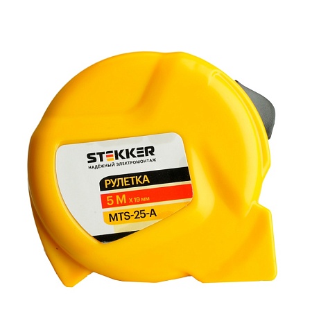 Рулетка, 5 м х 19 мм, II класс точности, пластик MTS-25-А - фото