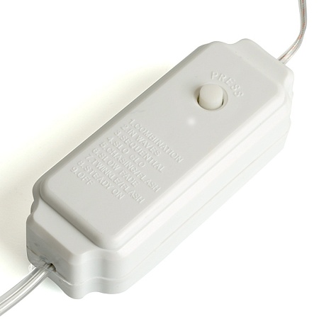 Светодиодная гирлянда Feron CL578 линейная Роса (на плоском проводе) 220V мультиколор c питанием от сети - фото