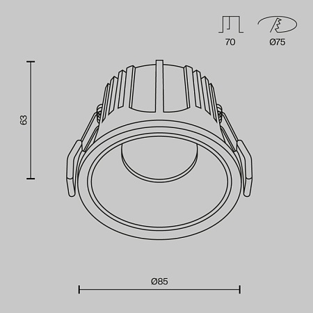 Встраиваемый светильник Technical Alfa LED DL043-01-15W3K-RD-W - фото