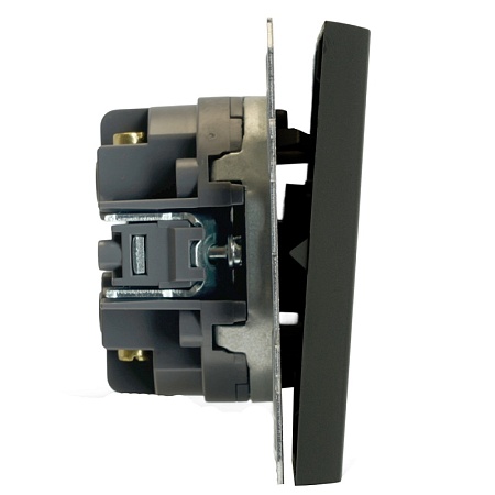 Переключатель перекрестный 2-клавишный (механизм), STEKKER, 250В, 10А, серия Эмили, RSW10-5111-01, белый фарфор, soft touch - фото