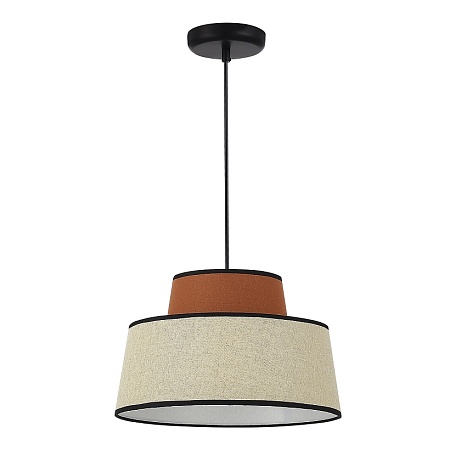 Светильник подвесной ST-Luce Черный/Кирпичный,Бежевый, Черный E27 1*40W SL1354.423.01 - фото