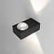 Уличный настенный светильник со светодиодами Lenses черный 35191/W Elektrostandard - фото