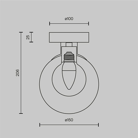 Настенный светильник (бра) Maytoni Basic form MOD521WL-01G1 - фото