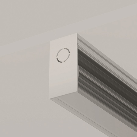 Заглушки к накладному шинопроводу Exility 2шт белый - фото