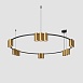 DK4067-BK+SG Подвесной светильник ORBIT, IP20, 15xGU10 LED, до 15 Вт, черный + сатинированное золото, алюминий - фото