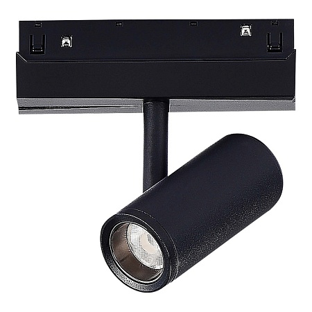 Магнитный трековый светильник Черный LED 1*8W 3000K 500Lm Ra>90 36° IP20 D42xH135 48VV ST808.436.08 - фото