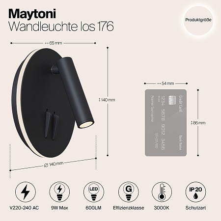 Настенный светильник (бра) Technical Ios 176 C176-WL-01-6W-B - фото