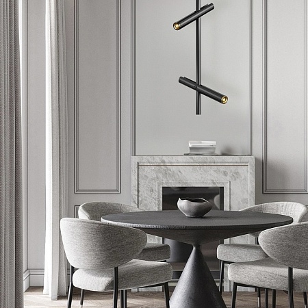 Светильник подвесной ST-Luce Черный/Черный, Золотистый LED 2*3W 3000K SL6210.403.02 - фото