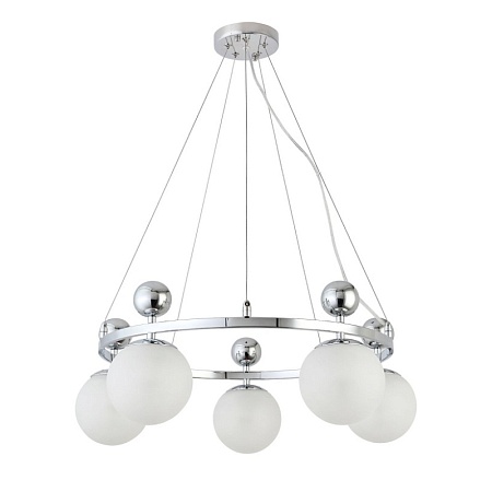 Светильник подвесной Хром/Белый E27 5*60W SLE106103-05 - фото