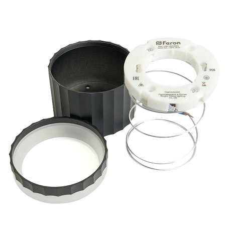 Светильник потолочный Feron HL369  Barrel OLYMPUS 12W, 230V, GX53, черный - фото