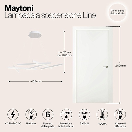 Подвесной светильник Maytoni Line MOD016PL-L75W - фото