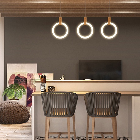 Подвесной Светильник Halo D20 Wood Imperiumloft 123403-22 - фото