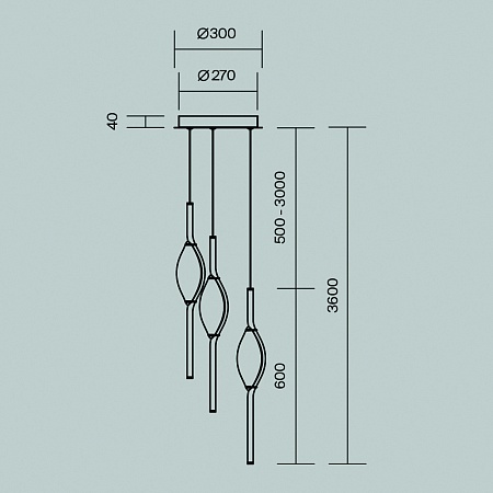 Подвесной светильник Maytoni Foresight MOD347PL-L24BS3K - фото
