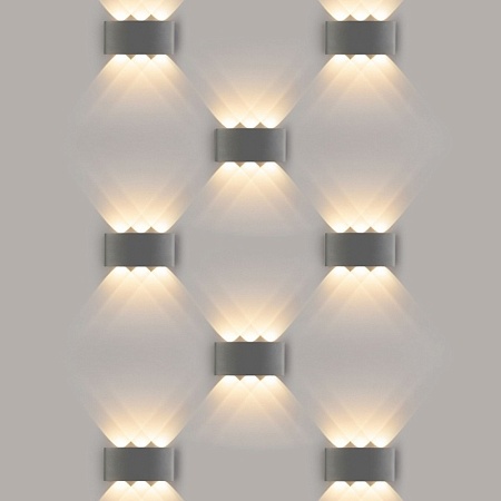 Пылевлагозащи&lt;wbr&gt;щенный светодиодный светильник Twinky Trio серый IP54 1551 Techno LED серый - фото