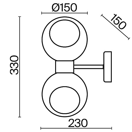 Настенный светильник (бра) Freya Bony FR5394WL-02BS - фото