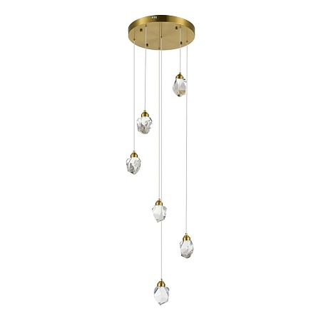 Светильник подвесной ST-Luce Золотистый/Прозрачный LED 6*3W 3000K SL6114.203.06 - фото