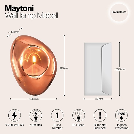 Настенный светильник (бра) Maytoni Mabell MOD306WL-01C - фото