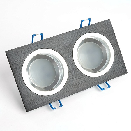 Светильник встраиваемый Feron DL2802 потолочный MR16 G5.3 черный-хром - фото