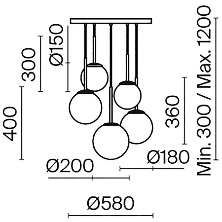 Подвесной светильник Maytoni Basic form MOD321PL-05W - фото