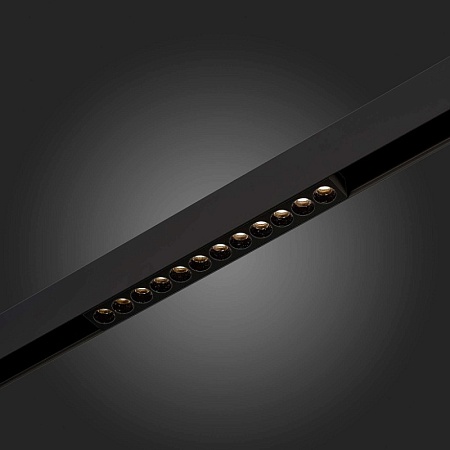 Магнитный трековый светильник Черный LED 1*12W 4000K 550Lm Ra>90 36° IP20 L220xW22xH44 ST806.446.12 - фото