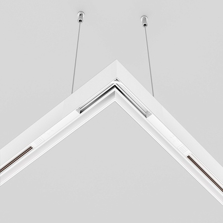 Коннектор питания угловой 15см Exility белый - фото