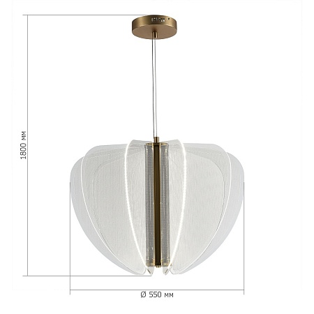 Светильник подвесной ST-Luce Золотистый/Прозрачный LED 1*45W 4000K SL6509.203.01 - фото