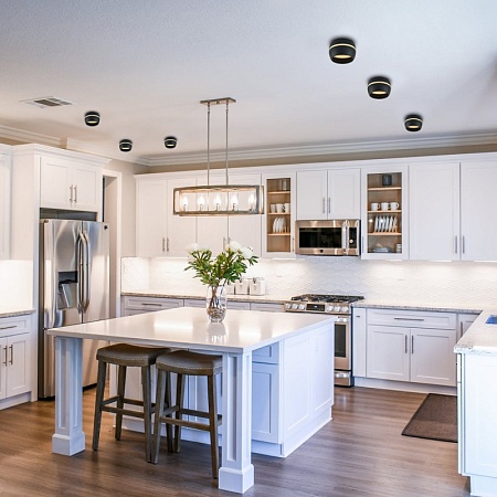 Светильник потолочный Feron HL356 12W, 230V, GX53, черный - фото