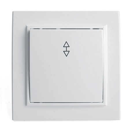 Переключатель 1-клавишный STEKKER  PSW10-9005-01, 250В, 10А, серия Эрна, белый - фото