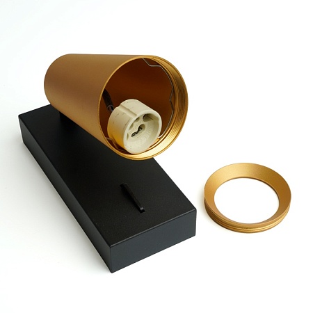 Светильник Feron ML1850 BELL, 35W, 230V, GU10, золото и чёрный - фото