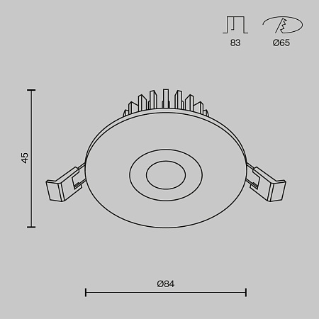 Встраиваемый светильник Technical Zen DL038-2-L7B - фото