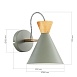 Светильник настенный Серый, Золотистый/Серый, Темное дерево E14 1*40W SLE125111-01 - фото