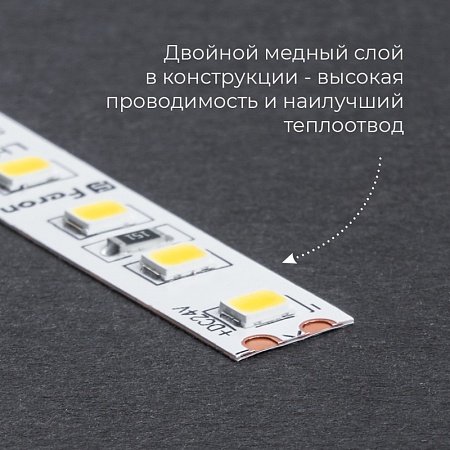 Светодиодная LED лента Feron LS500, 60SMD(2835)/м 6Вт/м 24V 5000*8*1.22мм 4000К IP20 - фото
