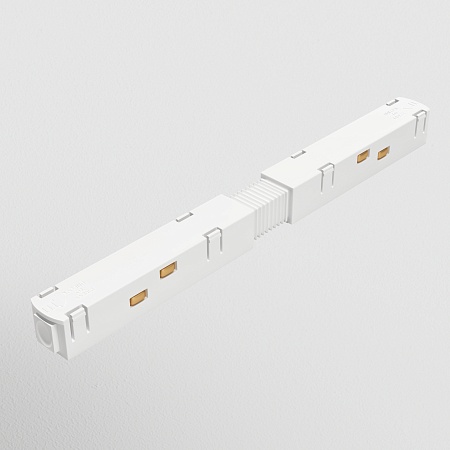 Коннектор питания прямой Gravity белый - фото