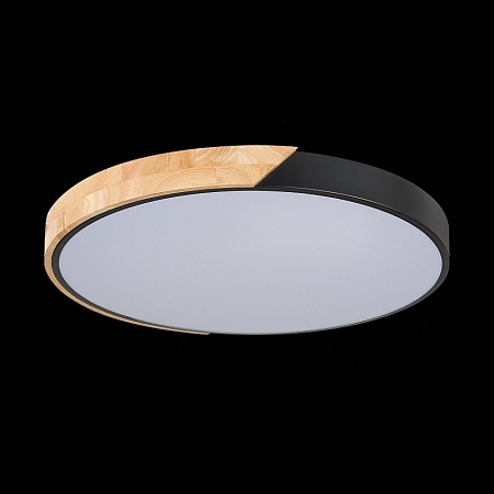 Светильник потолочный Черный, Светлое дерево/Белый LED 1*45W 3000K/4000K/6000K SLE200942-01 - фото
