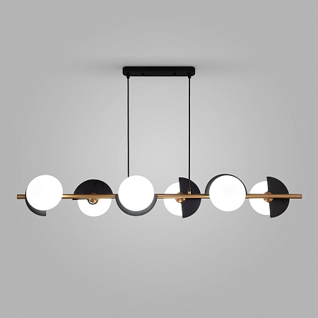Подвесной светильник Eurosvet 70149/6 черный/латунь - фото