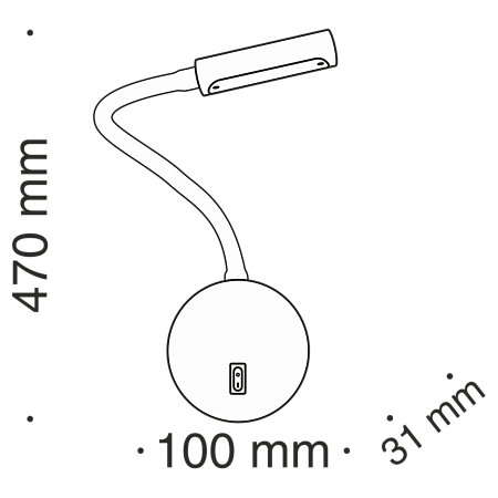 Настенный светильник (бра) Technical Stem C035WL-L3W3K - фото